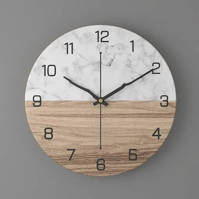 Wandklok marmer 60 cm, in diverse kleuren