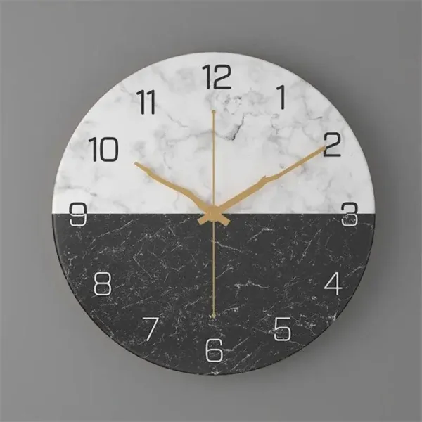 Wandklok marmer 60 cm, in diverse kleuren