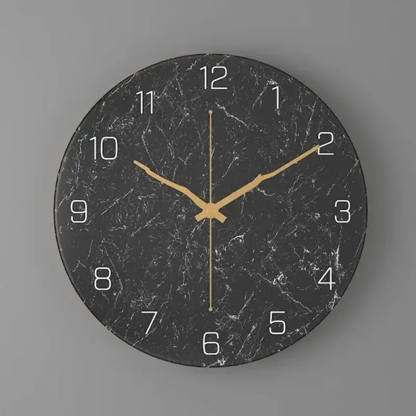 Wandklok marmer 60 cm, in diverse kleuren