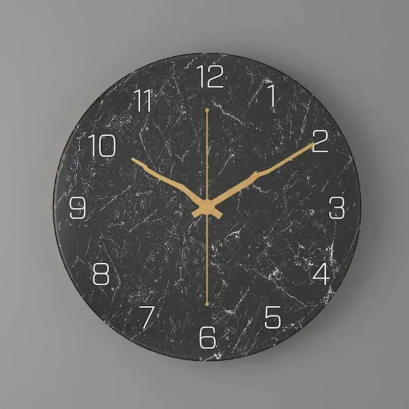 Wandklok marmer 60 cm, in diverse kleuren