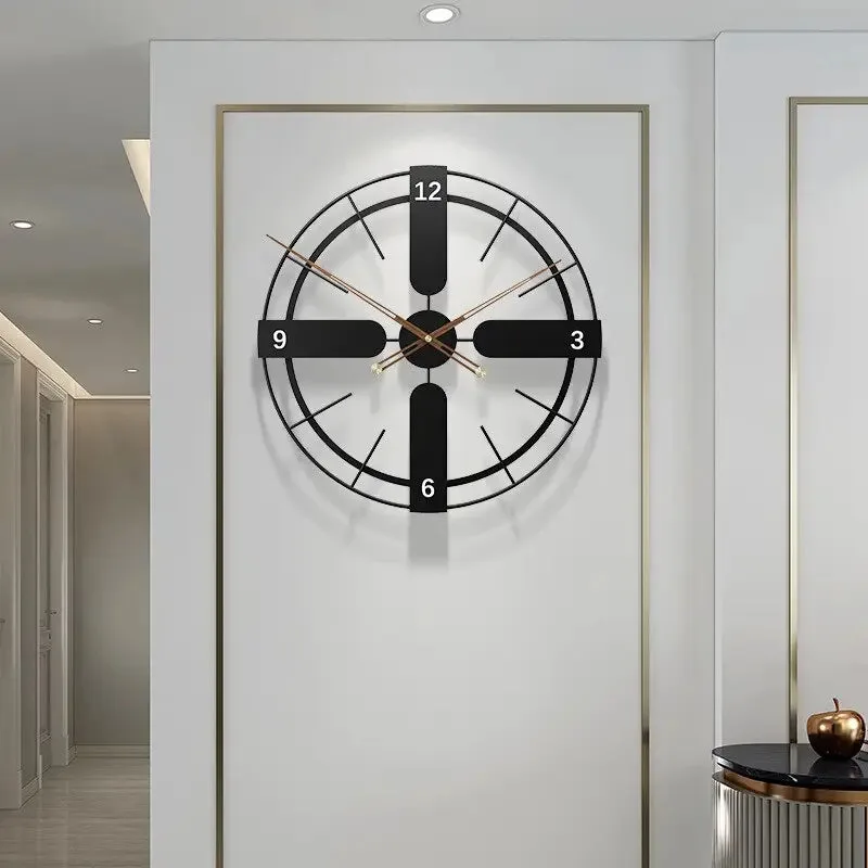 Wandklok design hout, modern en industrieel