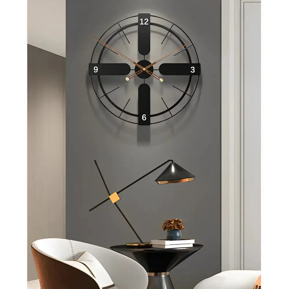 Wandklok design hout, modern en industrieel