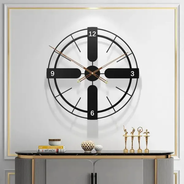 Wandklok design hout, modern en industrieel