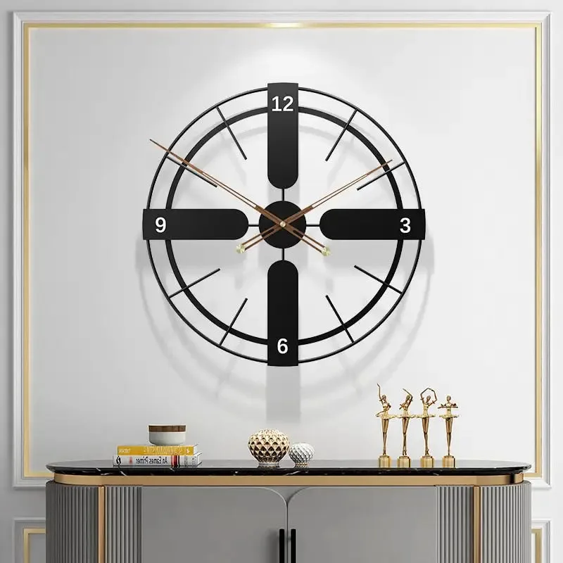 Wandklok design hout, modern en industrieel