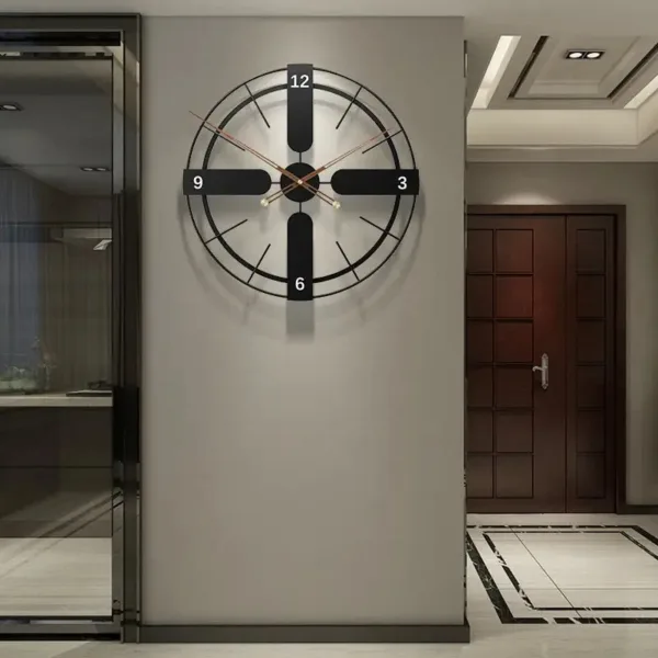Wandklok design hout, modern en industrieel