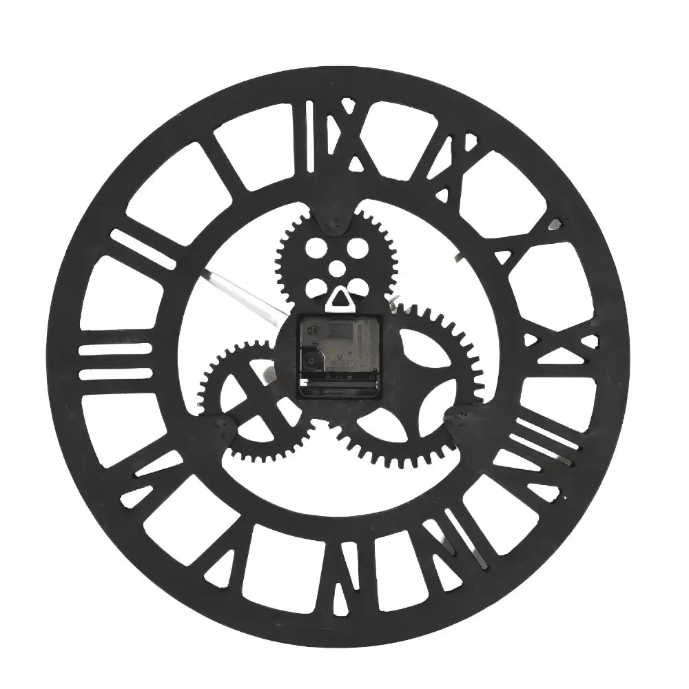 Wandklok steampunk, met tandwielen