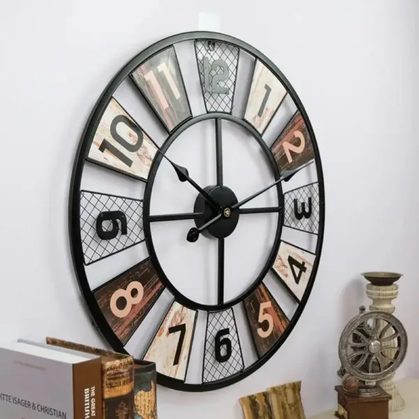 Horloge Murale Industrielle Colorée