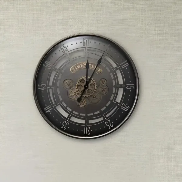 Horloge Murale Industrielle Spin Time Vintage