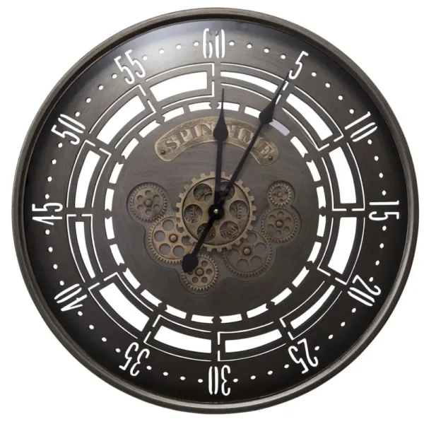 Horloge Murale Industrielle Spin Time Vintage
