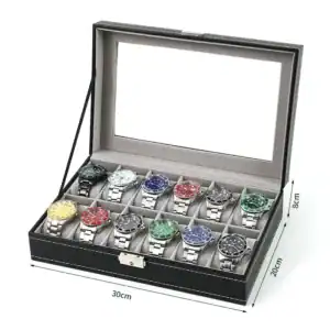 Horlogebox 12 horloges, diverse kleuren