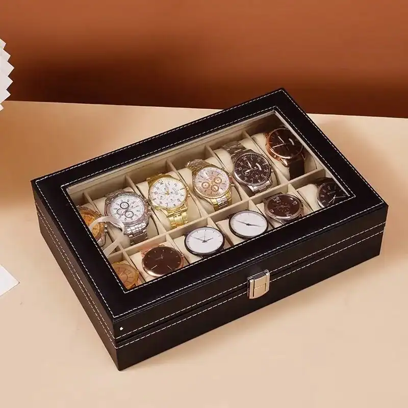 Horlogebox 6 horloges, elegante beige of bruine uitvoering