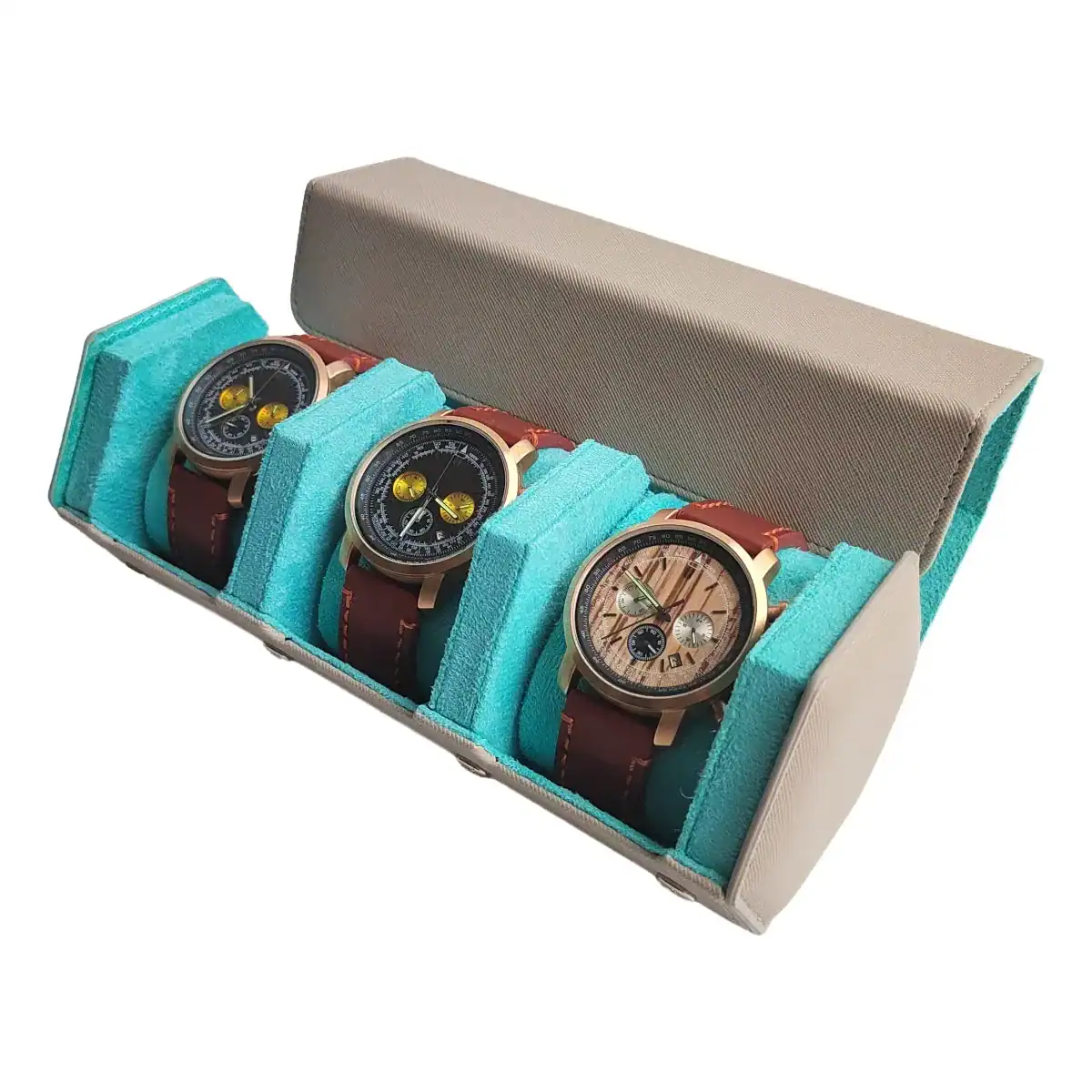 Horlogedoos 3 horloges, vintage stijl, foto 20