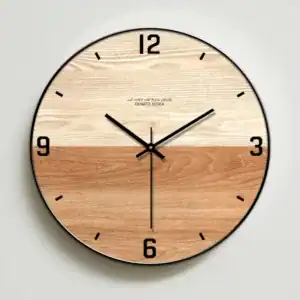 Houten wandklok dubbelzijdig, met verschillende stijlen