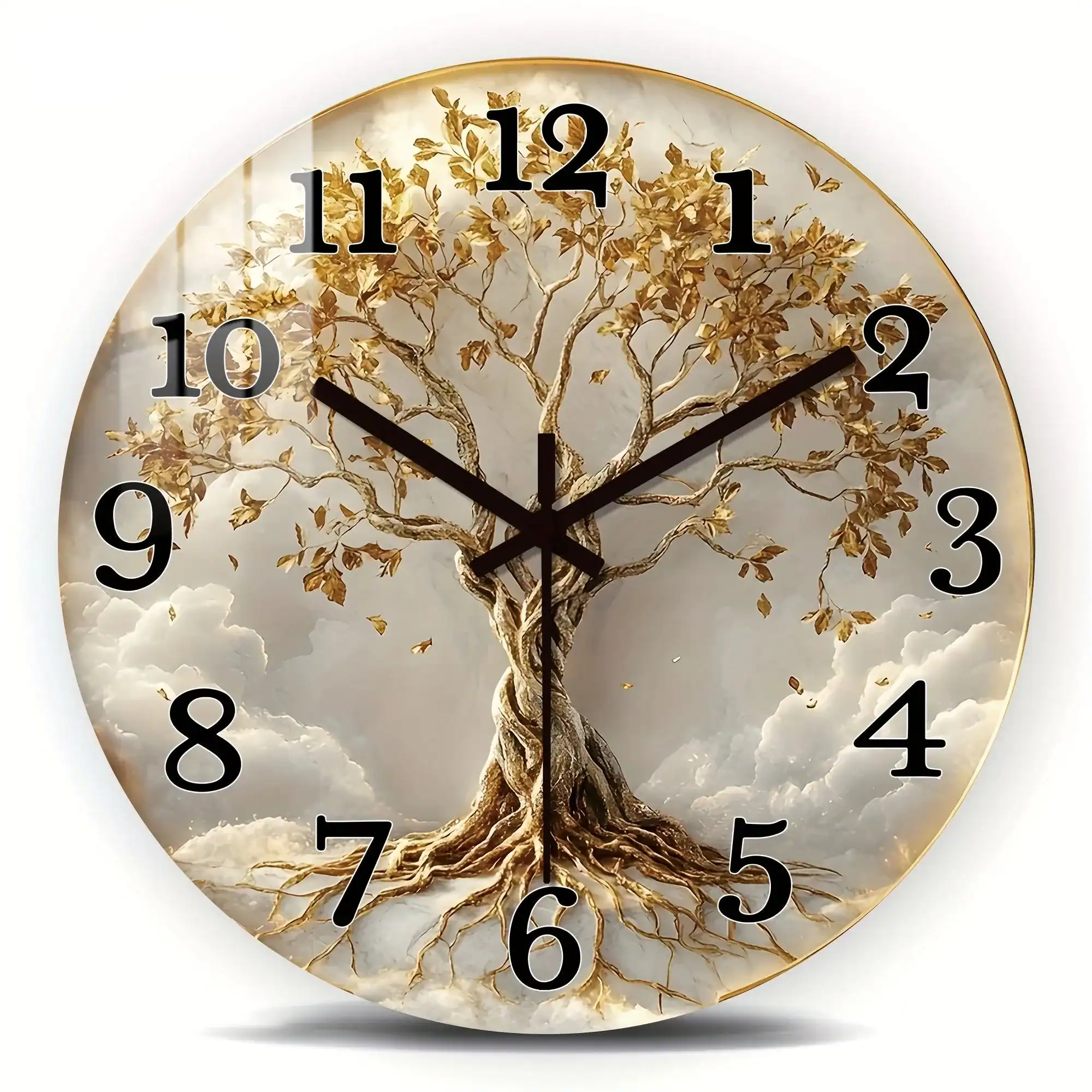 Houten wandklok stil, 30 cm diameter