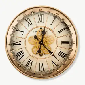 Industriële wandklok tandwiel, steampunk design