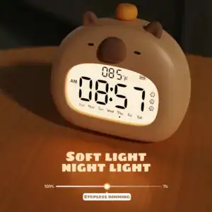 Kinderwekker digitaal, met panda, axolotl, olifant, koala of capibara