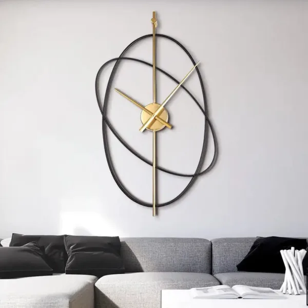 Horloge Murale Anneaux Luxe