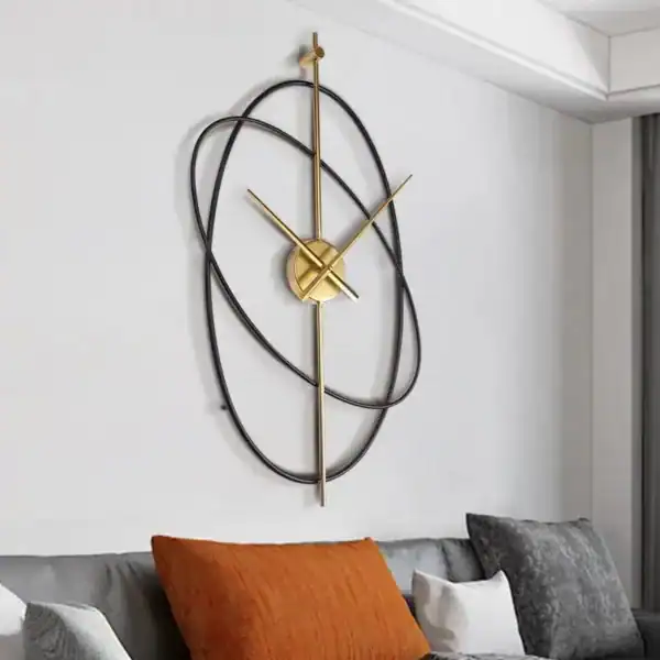 Luxe ovale wandklok, in middel of groot, foto 2