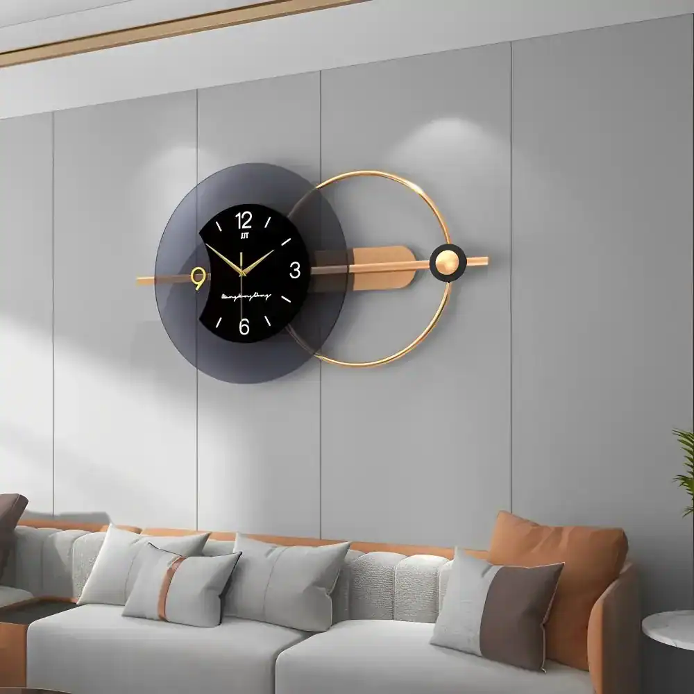 Moderne design wandklok, 80 x 38 of 100 x 48 cm, foto 3