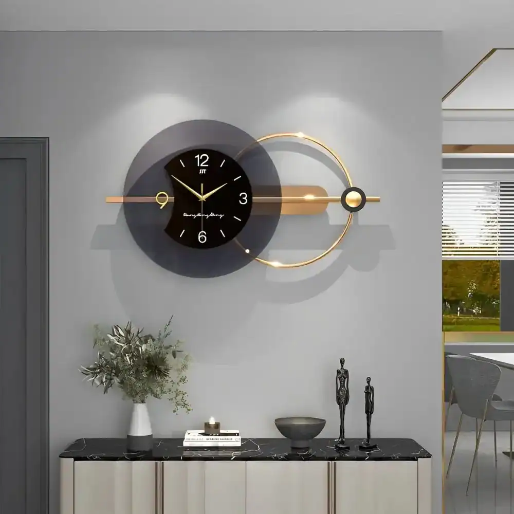Moderne design wandklok, 80 x 38 of 100 x 48 cm, foto 4