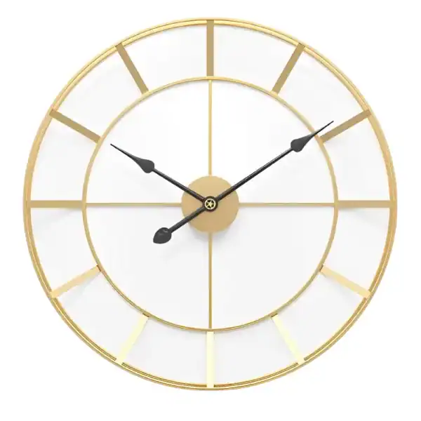 Moderne design wandklok, goud of goud met zwart, foto 8
