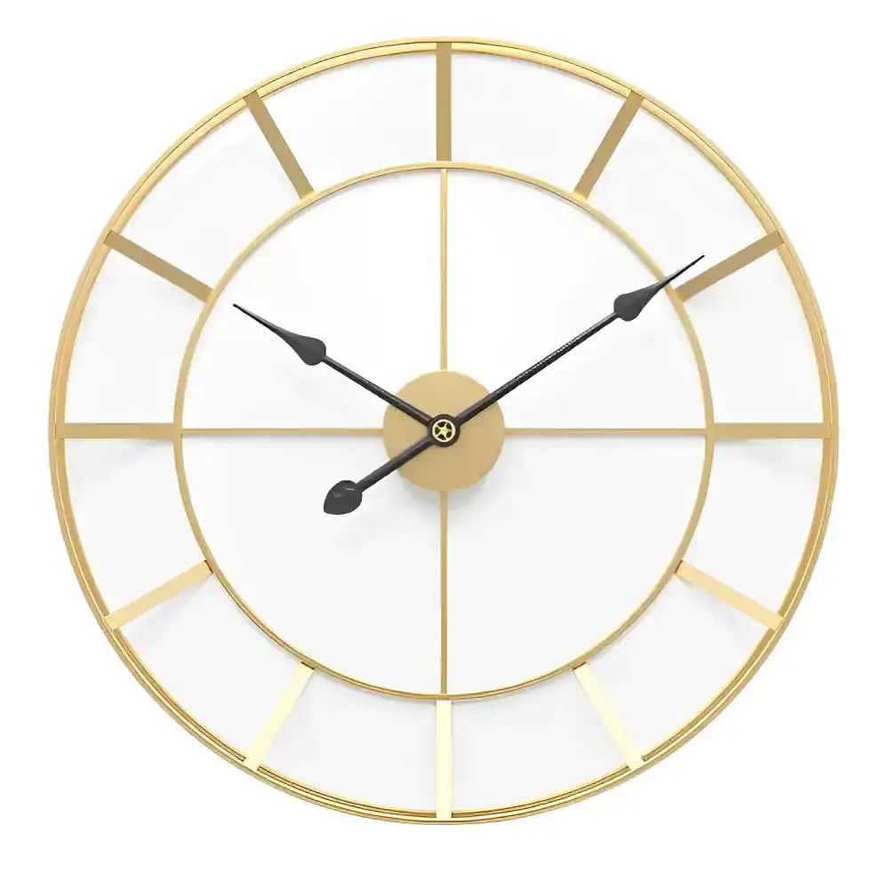 Moderne design wandklok, goud of goud met zwart, foto 8