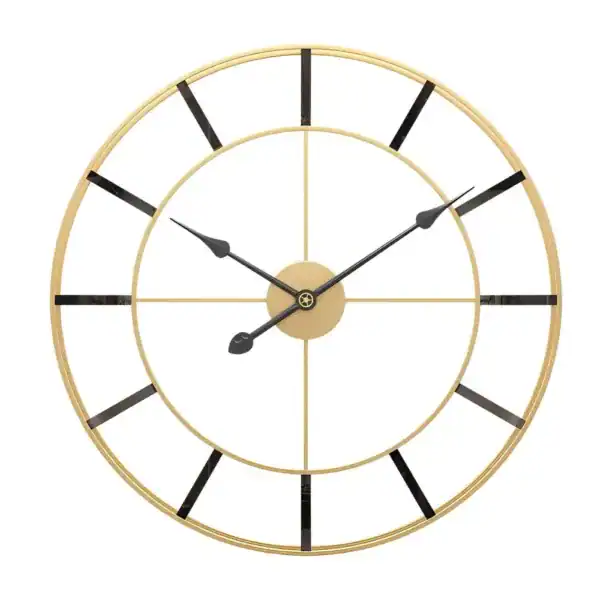 Moderne design wandklok, goud of goud met zwart, foto 9