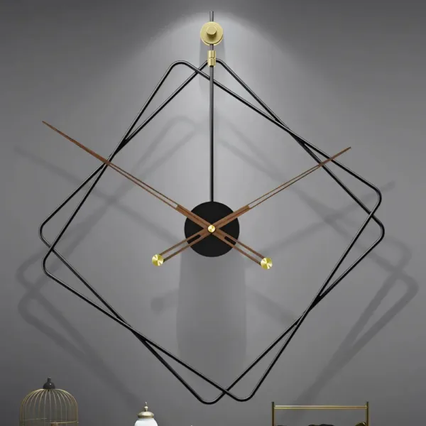 Design wandklok in ruitvorm, 60 cm