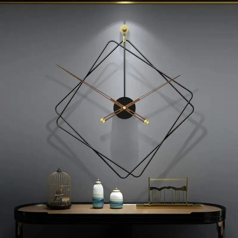 Design wandklok in ruitvorm, 60 cm