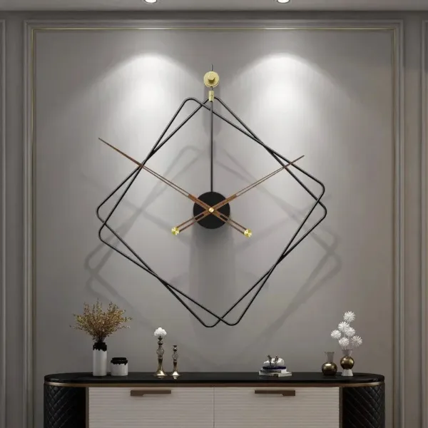Design wandklok in ruitvorm, 60 cm
