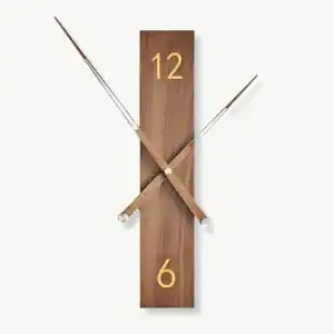 Moderne houten wandklok, massief, 34 cm of 40 cm
