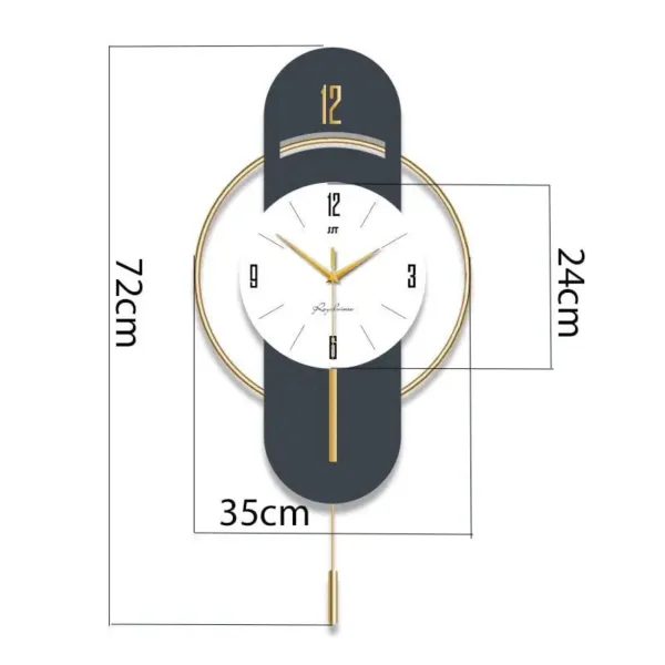 Design wandklok met slinger, verschillende maten