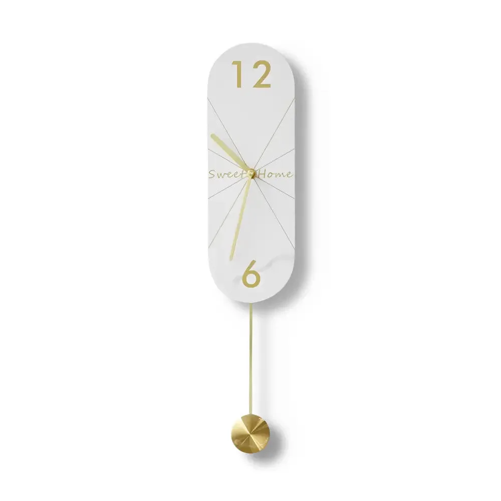 Designer wandklokken, met lange of ronde slinger