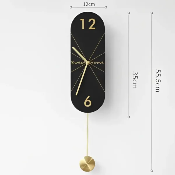 Designer wandklokken, met lange of ronde slinger