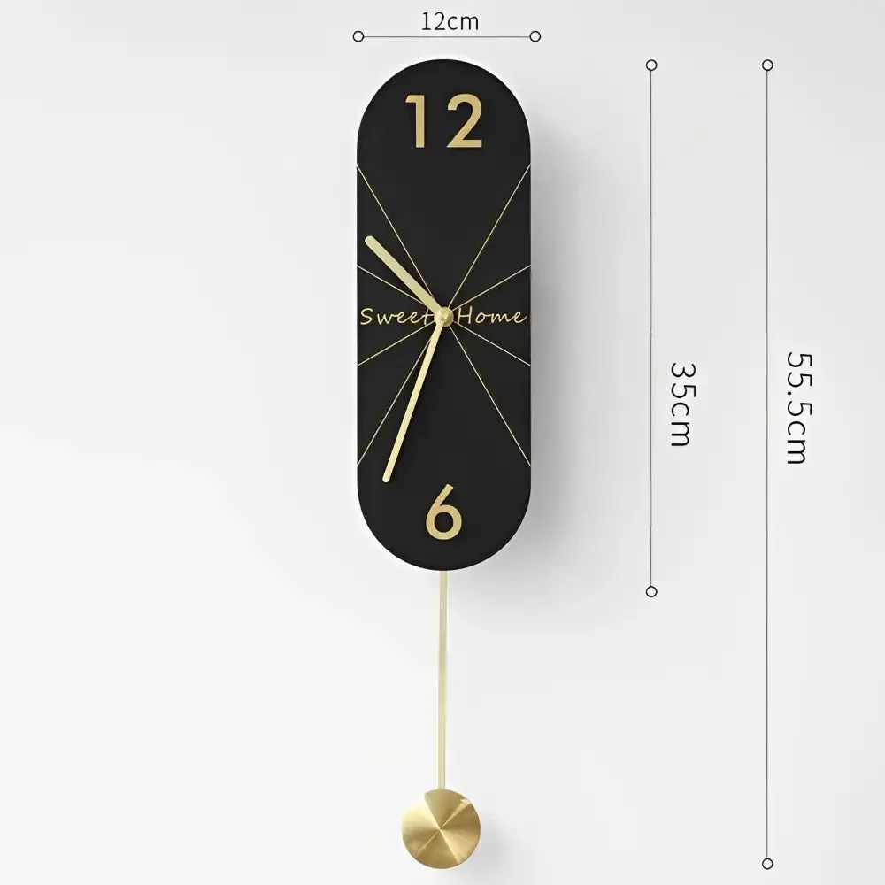 Designer wandklokken, met lange of ronde slinger
