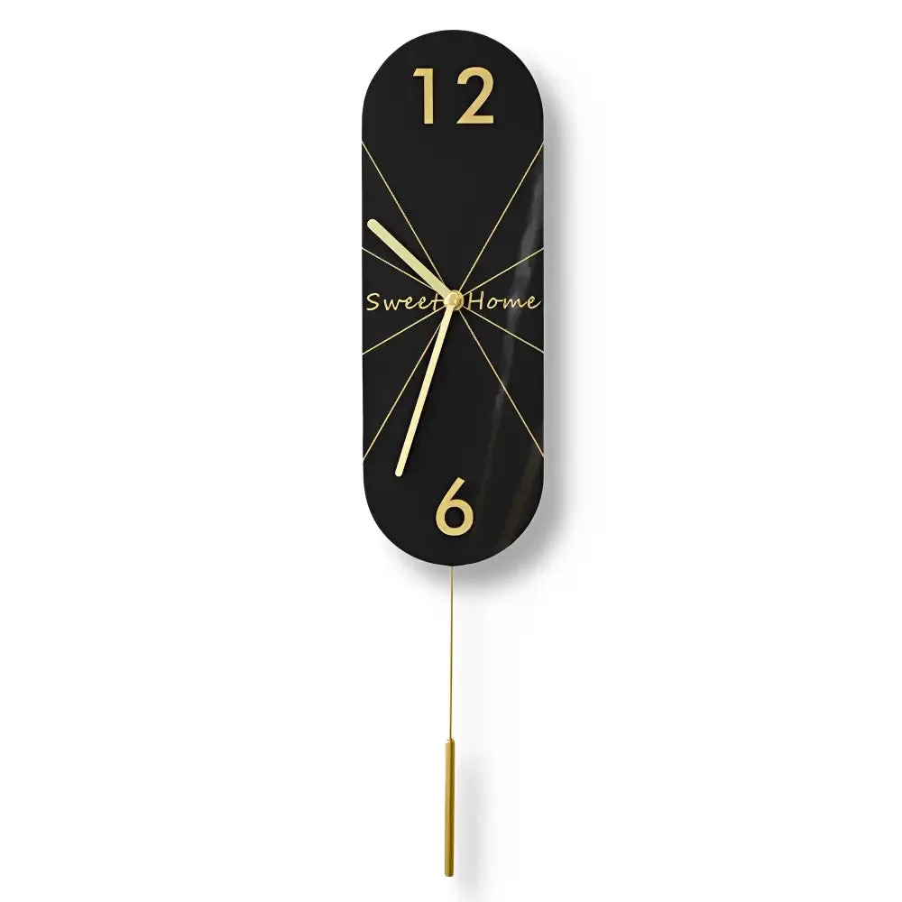 Designer wandklokken, met lange of ronde slinger