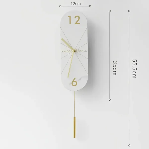 Designer wandklokken, met lange of ronde slinger