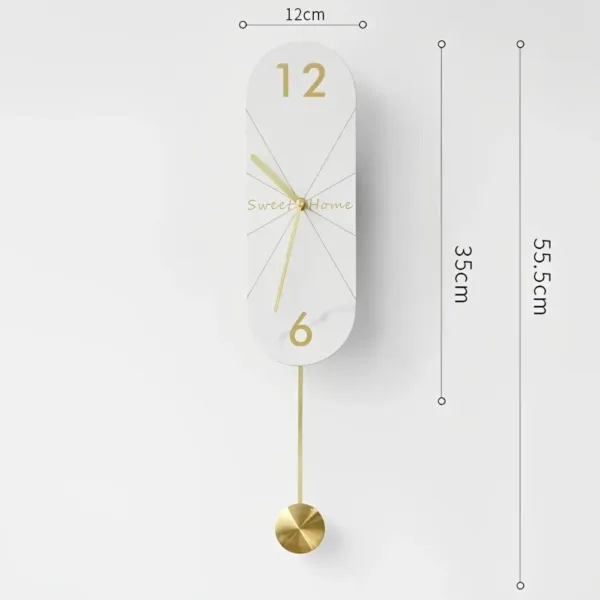 Designer wandklokken, met lange of ronde slinger