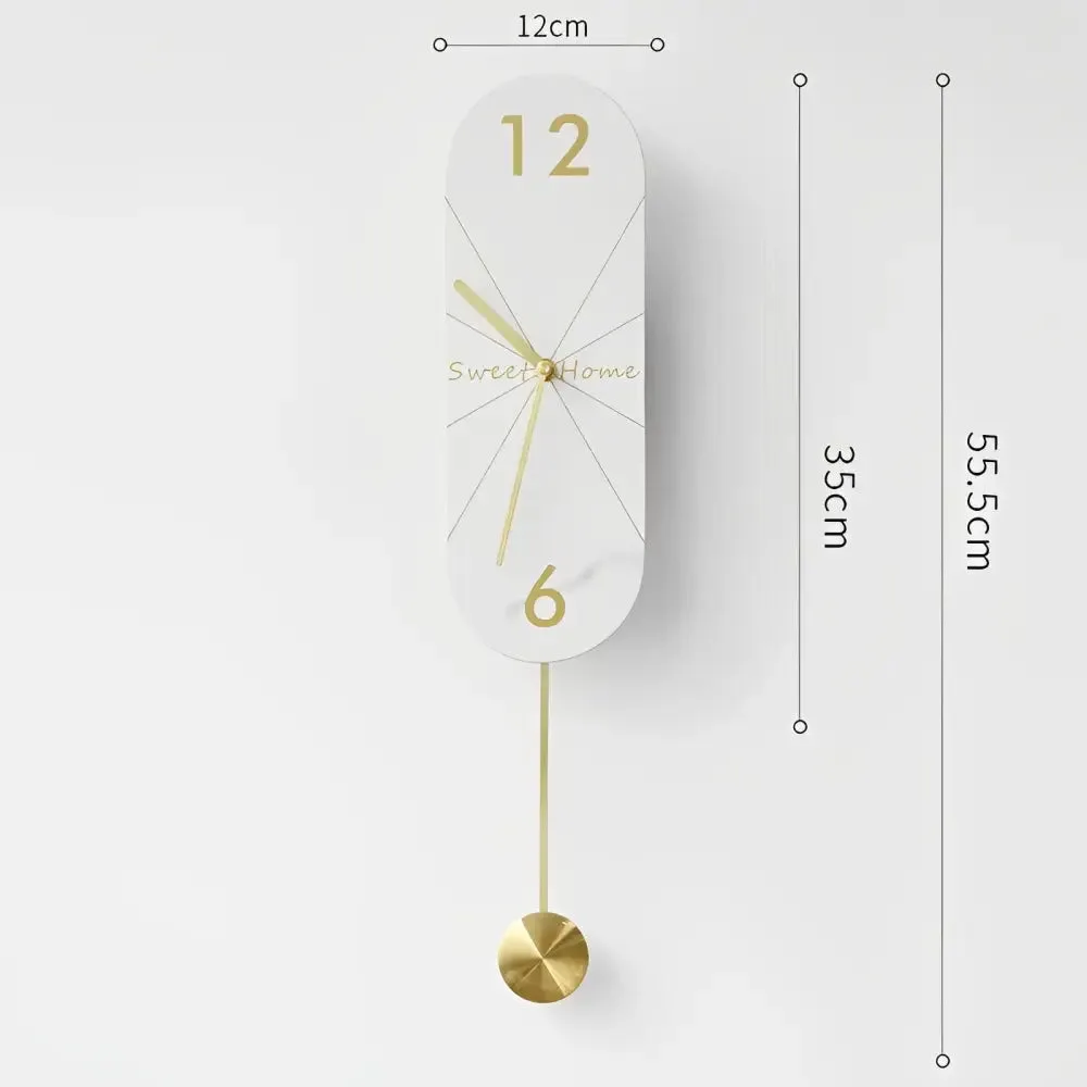 Designer wandklokken, met lange of ronde slinger