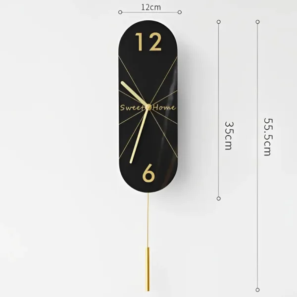 Designer wandklokken, met lange of ronde slinger