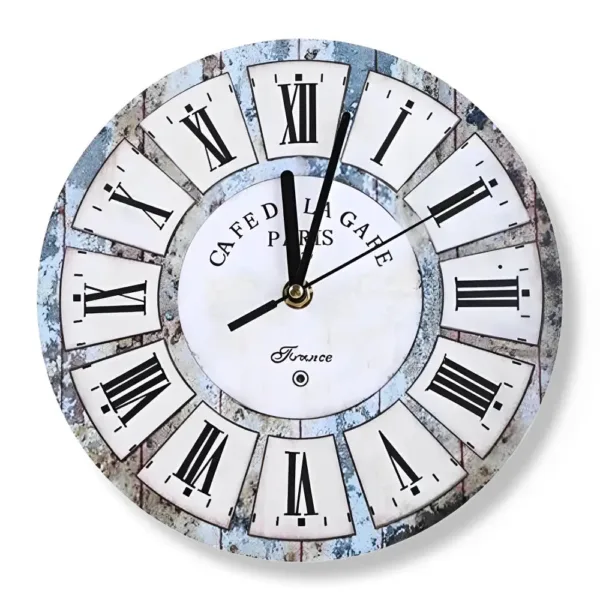 Kleine vintage wandklok met Romeinse cijfers