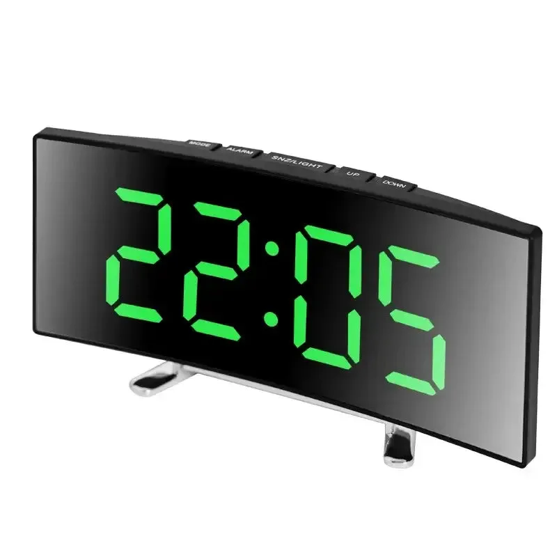 Digitale wandklok led, in wit, groen of rood