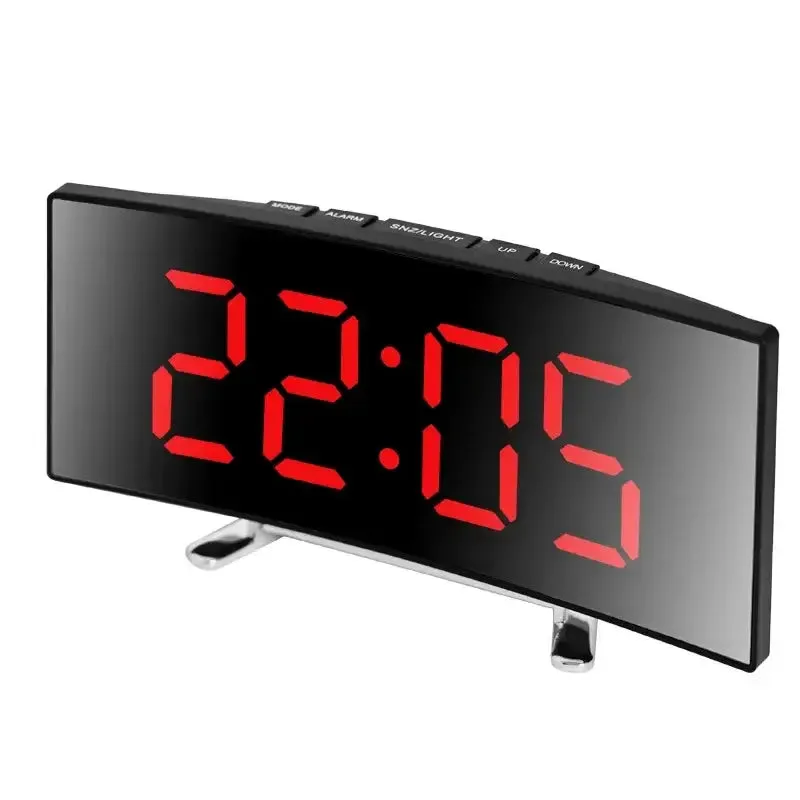 Digitale wandklok led, in wit, groen of rood