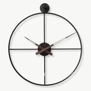 Wandklok groot design, zwart of goud