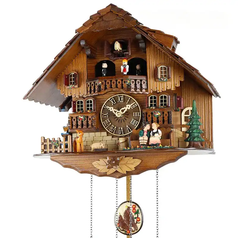 Wandklok koekoek, met Romeinse of Arabische wijzerplaat, foto 2