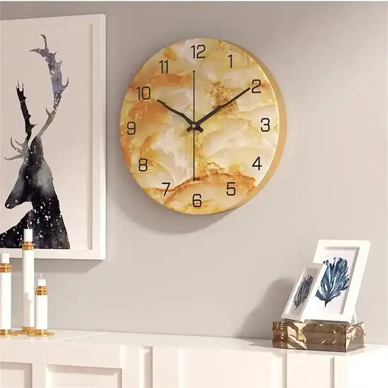 Wandklok marmer 60 cm, in diverse kleuren, foto 10