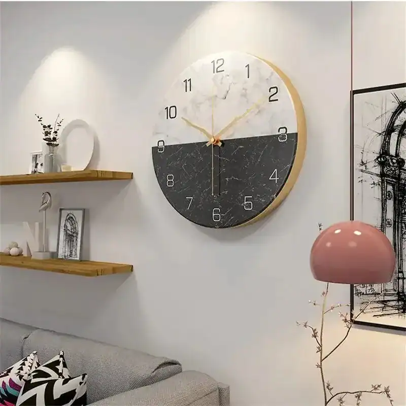 Wandklok marmer 60 cm, in diverse kleuren, foto 5