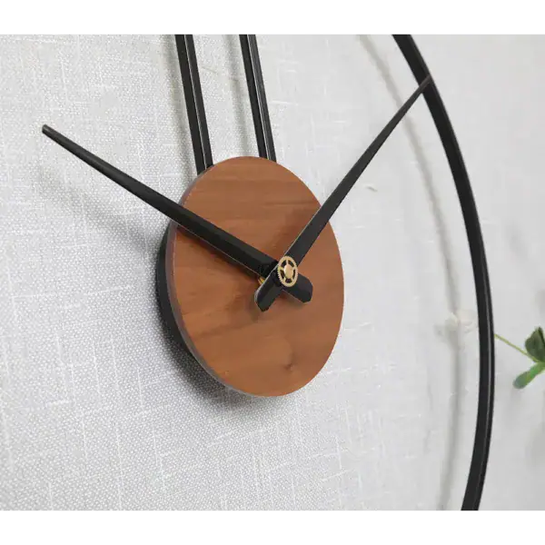 Pendule wandklok, metalen klok in zwart, goud of zilver, foto 8
