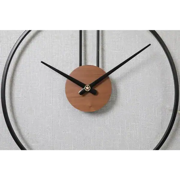 Pendule wandklok, metalen klok in zwart, goud of zilver, foto 9
