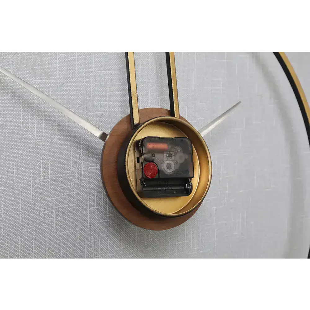 Pendule wandklok, metalen klok in zwart, goud of zilver, foto 10